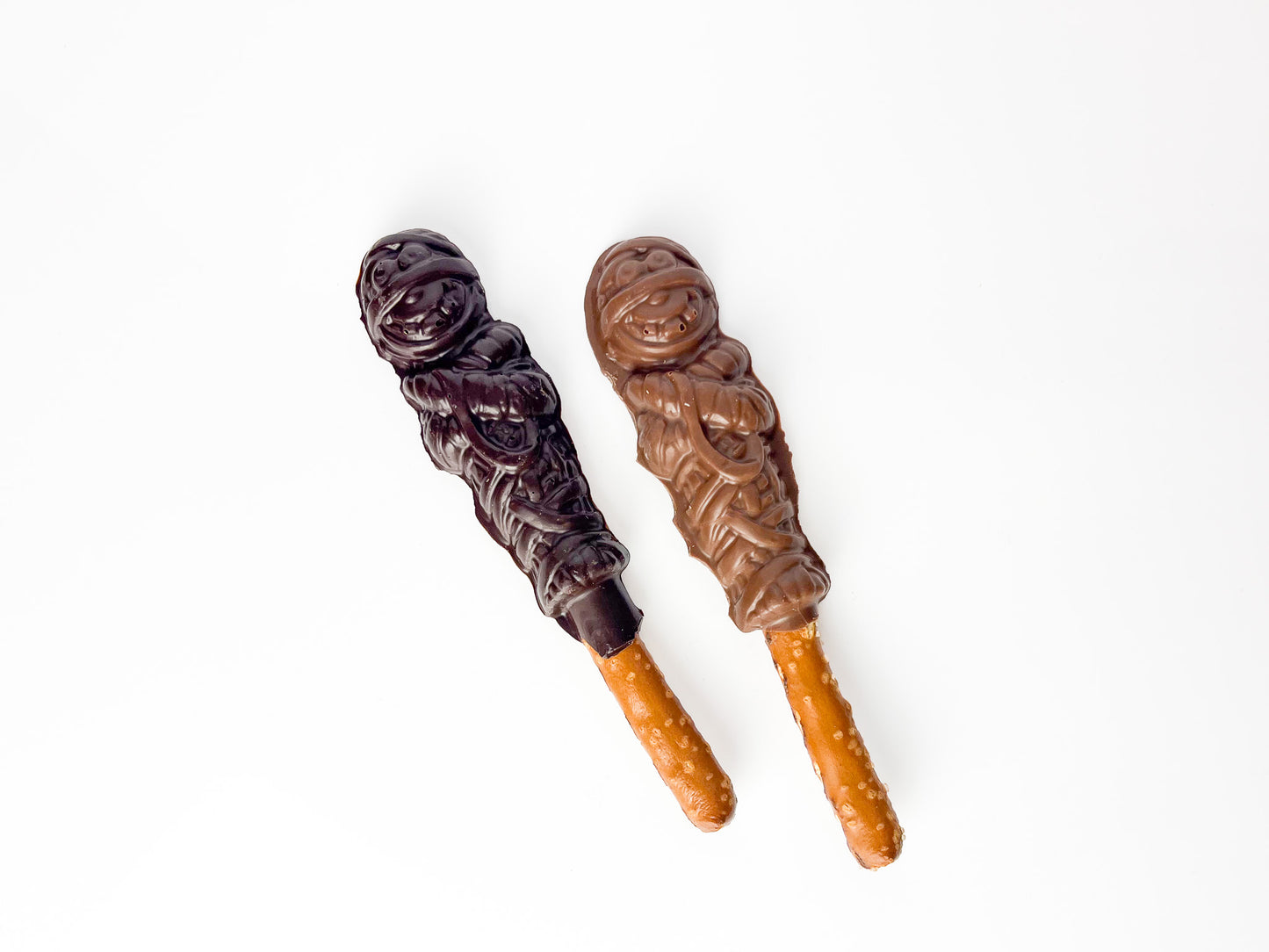 Mummy Pretzel Rod - Dark Chocolate
