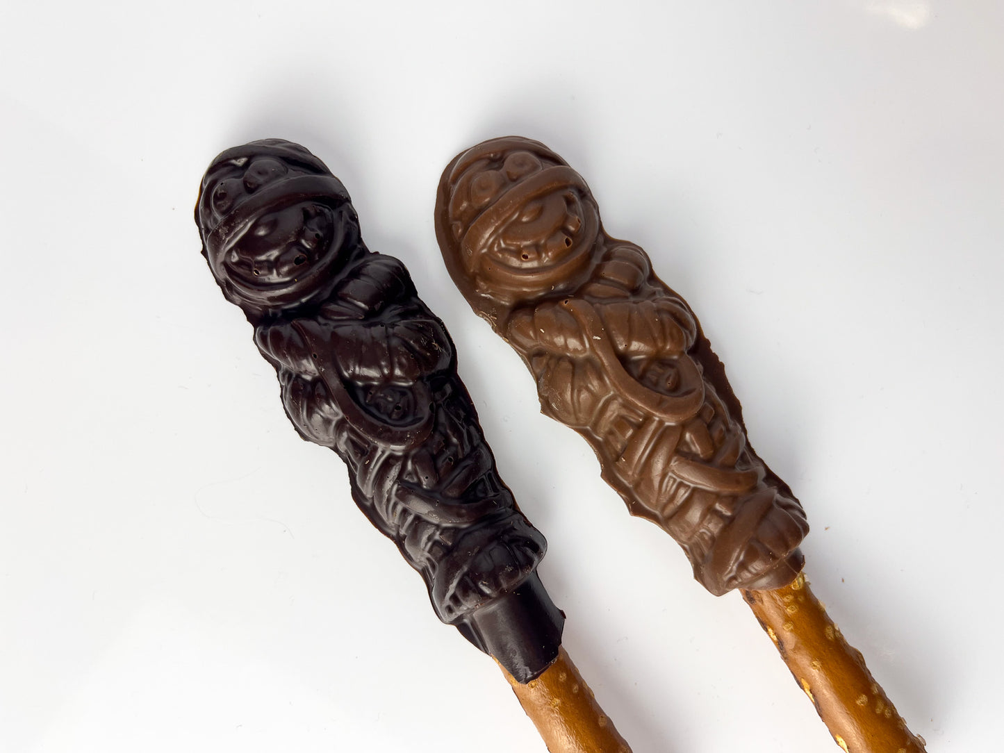 Mummy Pretzel Rod - Dark Chocolate
