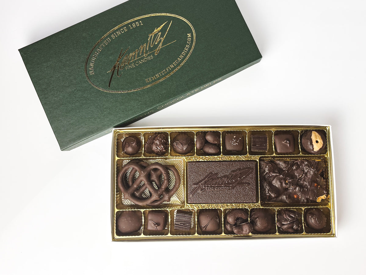 Assorted Dark Rcin 31 Piece Deluxe Assortment – Kemnitz Fine Candies